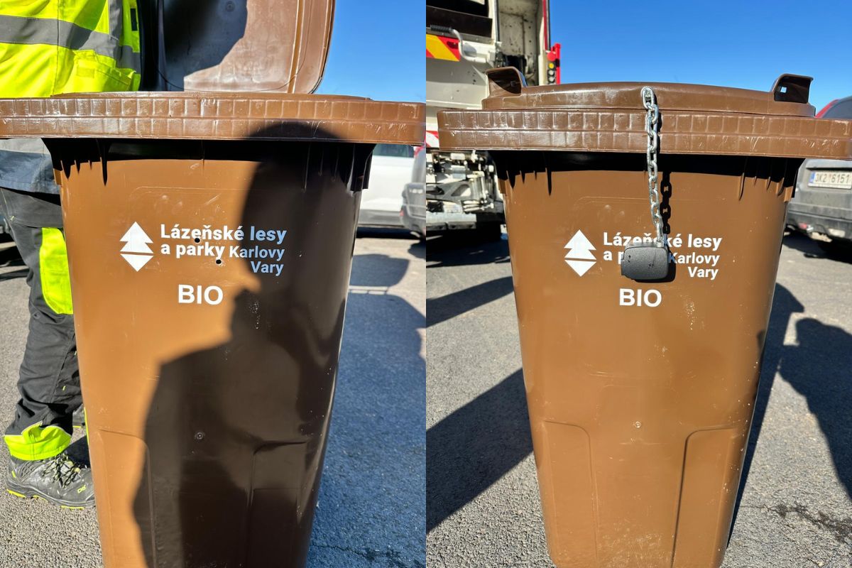 Popelnice na bioodpad se zámkem