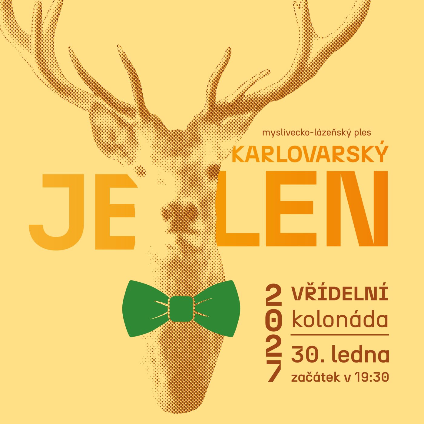 Karlovarský jelen: Myslivecko-lázeňský ples u Vřídla