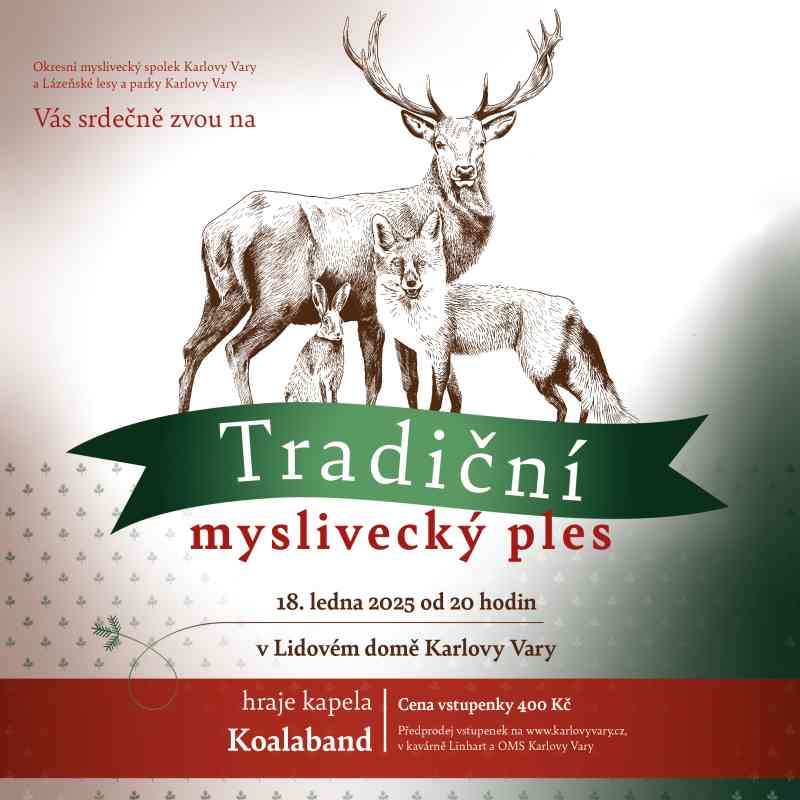 Pro milovníky tance a zvěřiny připravujeme myslivecký ples