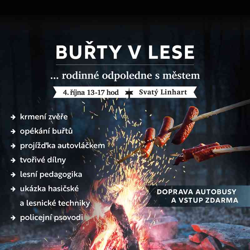 Přijďte na Buřty v lese! Akce pro rodiny v sobotu 4. října na Linhartu
