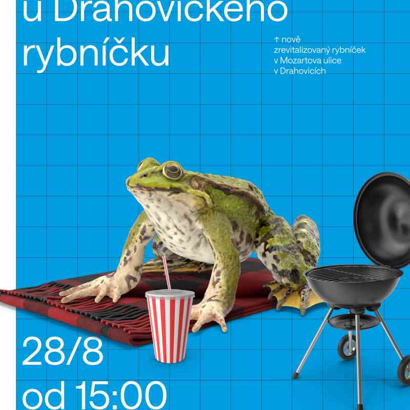 Letní sousedské setkání u rybníčku v Drahovicích v pátek 28. srpna