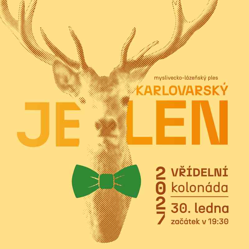 Karlovarský jelen se vrací do Vřídelní kolonády. Druhý ročník mysliveckého plesu se uskuteční 30. ledna